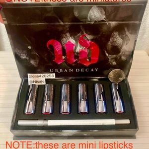 Urban Decay Full Frontal Lipstick Stash mini & 24/7 glide on pencil in Ozone htf